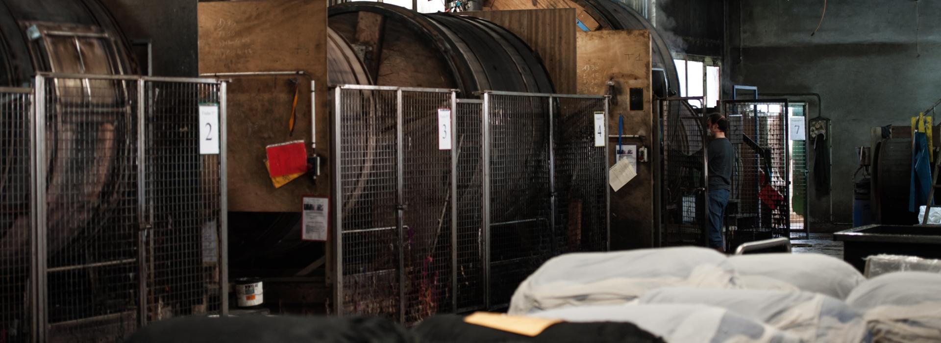 Intérieur de l'usine de conception du cuir